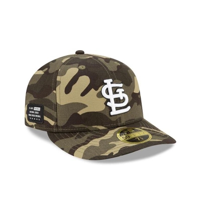 Green St. Louis Cardinals Hat - New Era MLB Armed Forces Weekend Low Profile 59FIFTY Fitted Caps USA9015842